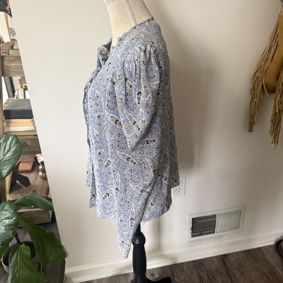 ISABEL MARANT Bayos Pleated Silk Crepe de Chine Blouse 40 / L - Picture 5 of 9